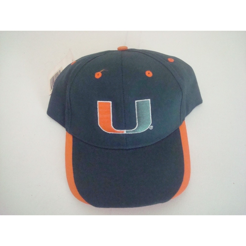 MIAMI HURRICANES CANES    00s‎ 90S  HAT CAP VINTAGE DEADSTOCK B4